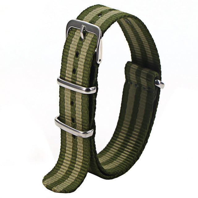 Military Green Stripe Nato Strap